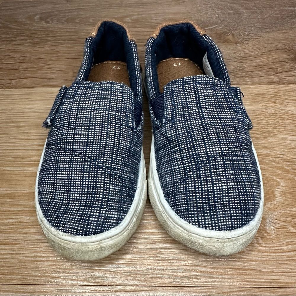 Toms Toddler Size 7 Luca Blue Heathered Slip On Sneakers - Picture 5 of 10